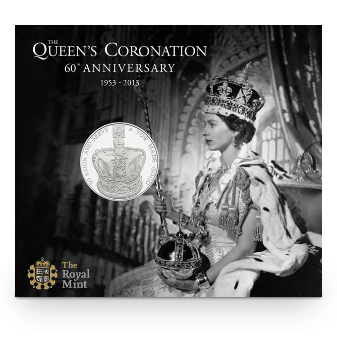 2013 BU £5 Coin Pack - QE II Coronation 60th Anniversary - Click Image to Close